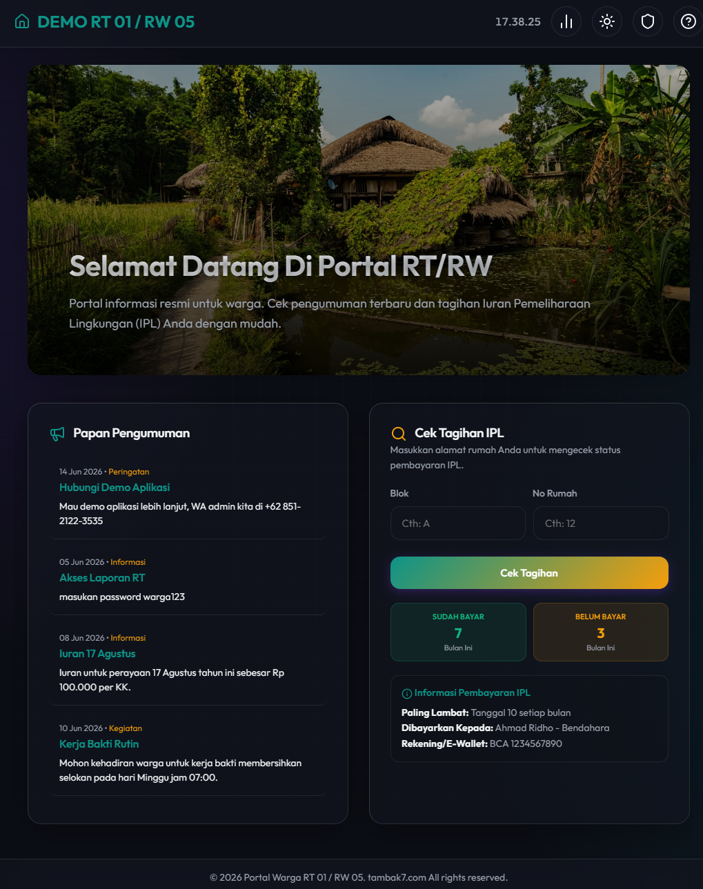 Aplikasi Portal RT/RW